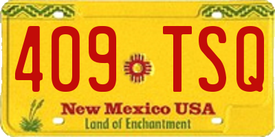 NM license plate 409TSQ