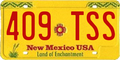 NM license plate 409TSS