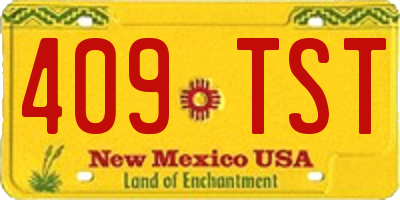 NM license plate 409TST