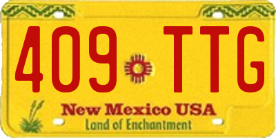 NM license plate 409TTG