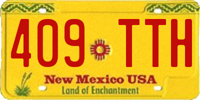NM license plate 409TTH