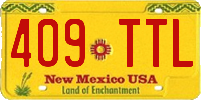 NM license plate 409TTL