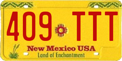 NM license plate 409TTT