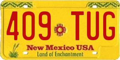 NM license plate 409TUG