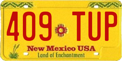 NM license plate 409TUP