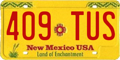 NM license plate 409TUS