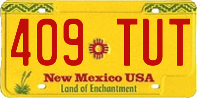 NM license plate 409TUT