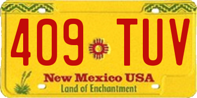 NM license plate 409TUV