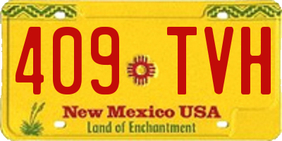 NM license plate 409TVH