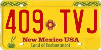 NM license plate 409TVJ