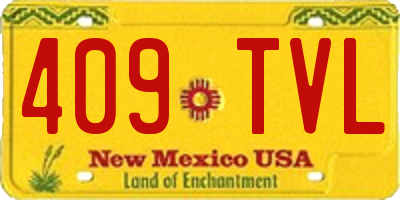 NM license plate 409TVL