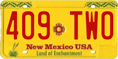 NM license plate 409TWO