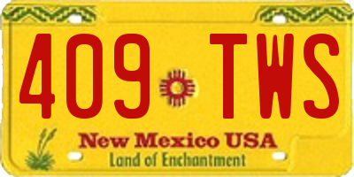 NM license plate 409TWS