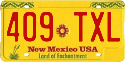 NM license plate 409TXL