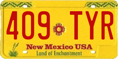 NM license plate 409TYR