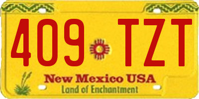 NM license plate 409TZT