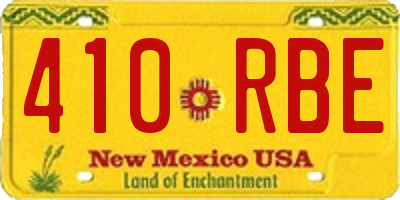 NM license plate 410RBE