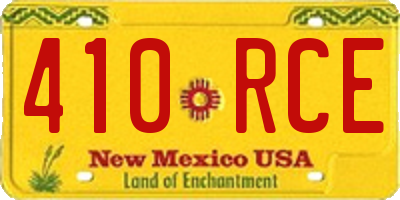 NM license plate 410RCE