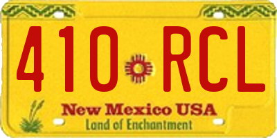 NM license plate 410RCL