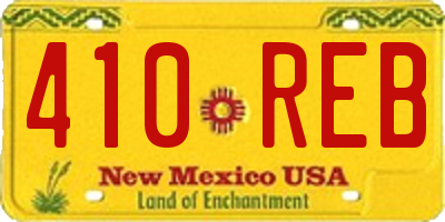 NM license plate 410REB