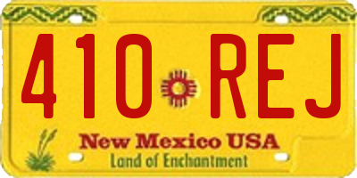 NM license plate 410REJ