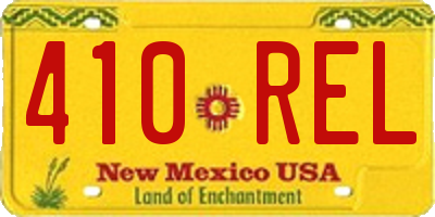 NM license plate 410REL