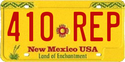 NM license plate 410REP