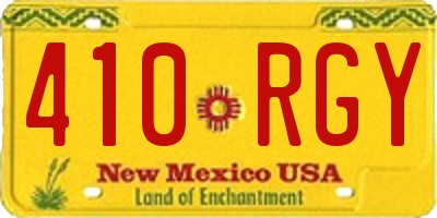 NM license plate 410RGY