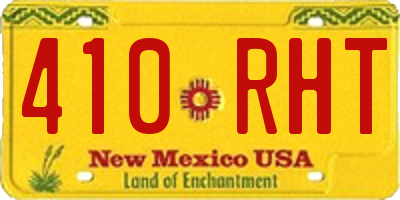 NM license plate 410RHT