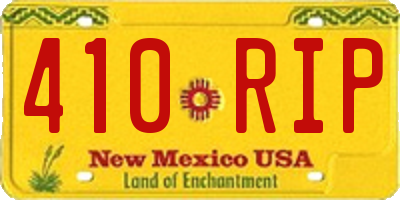 NM license plate 410RIP