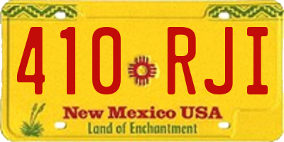 NM license plate 410RJI