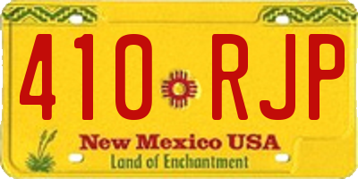 NM license plate 410RJP