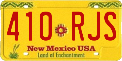 NM license plate 410RJS