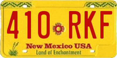 NM license plate 410RKF