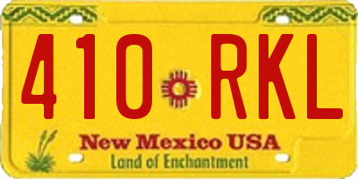 NM license plate 410RKL