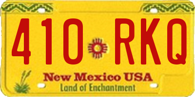 NM license plate 410RKQ