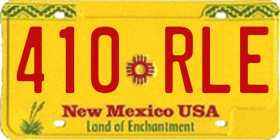 NM license plate 410RLE