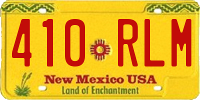 NM license plate 410RLM