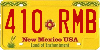 NM license plate 410RMB