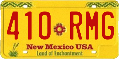 NM license plate 410RMG