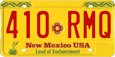 NM license plate 410RMQ