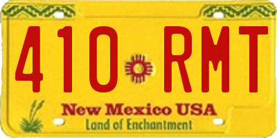NM license plate 410RMT