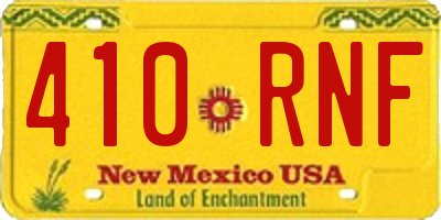 NM license plate 410RNF