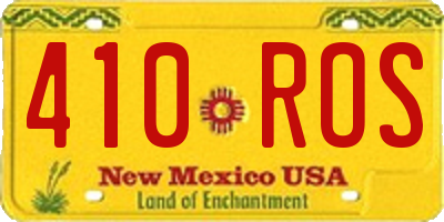 NM license plate 410ROS