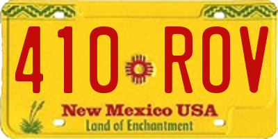 NM license plate 410ROV
