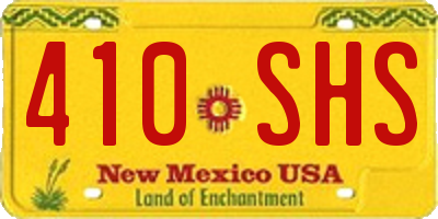 NM license plate 410SHS
