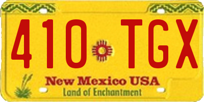 NM license plate 410TGX
