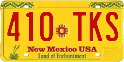 NM license plate 410TKS
