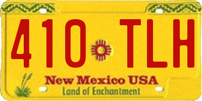 NM license plate 410TLH