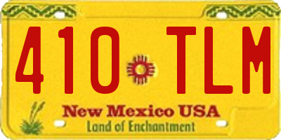 NM license plate 410TLM